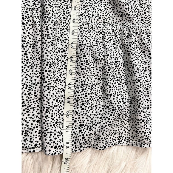 Studio Untold Peasant Maxi Dress White Black Spotted Print Dress NWT Size 16/18 - Picture 8 of 8